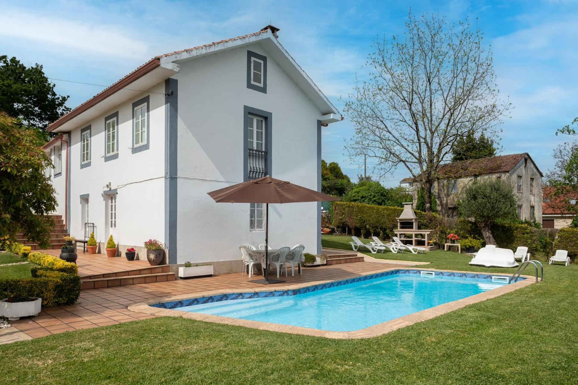 Casa Tarrío con Piscina - Santiago de Compostela Boqueixon Exterior foto