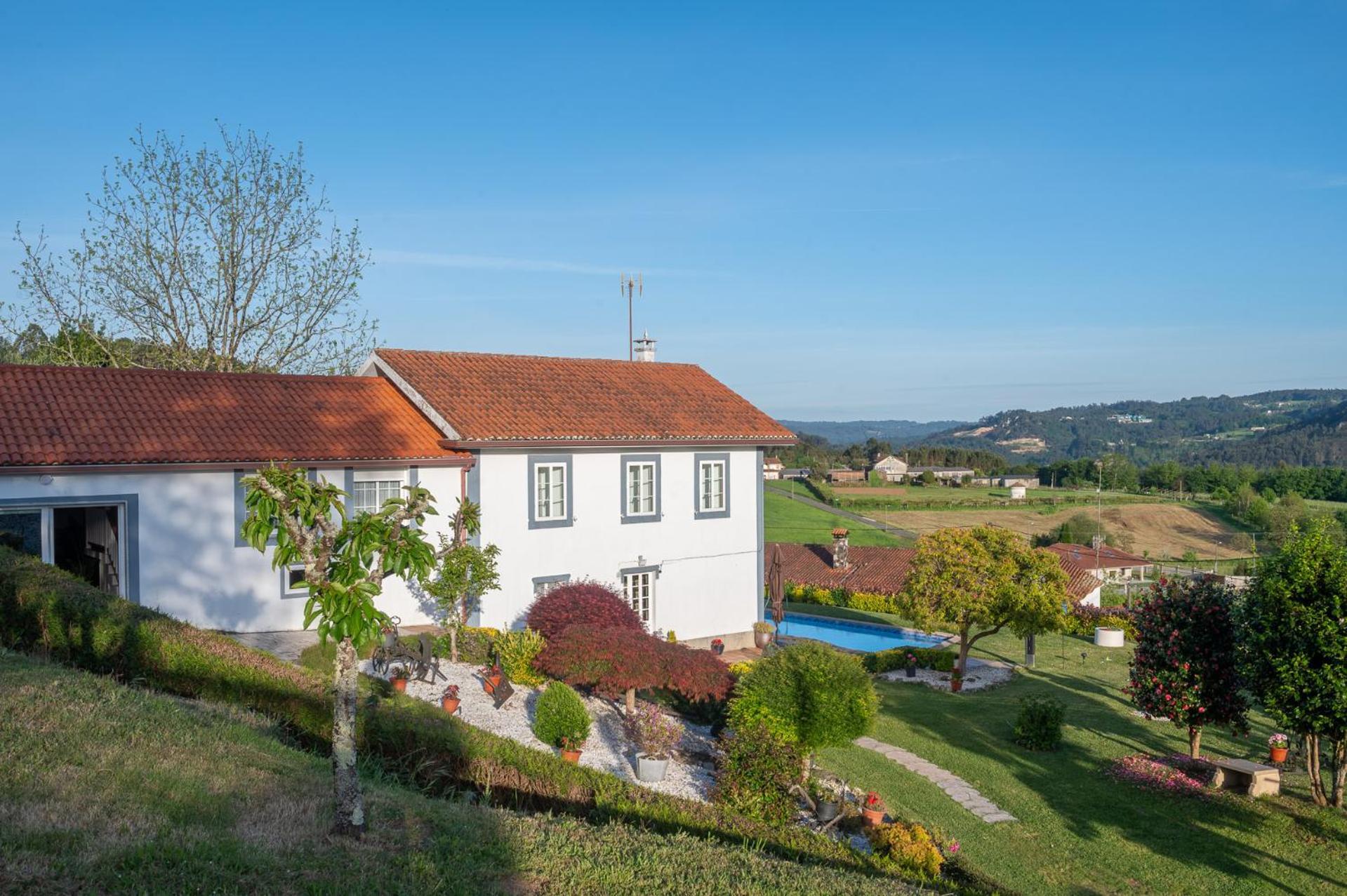 Casa Tarrío con Piscina - Santiago de Compostela Boqueixon Exterior foto